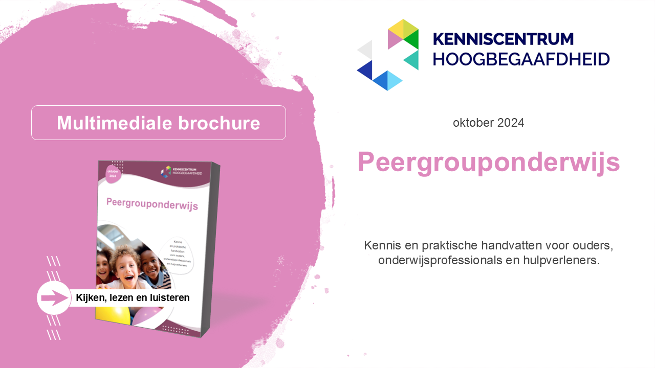 Plaatje omslag brochure Peergrouponderwijs