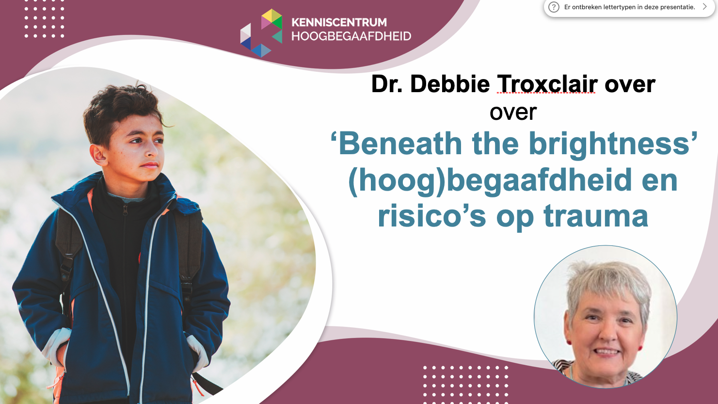 Traumasensitief onderwijs - Deep dive Debbie Troxclair